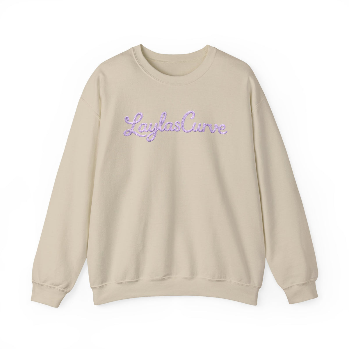 Crochet-Look 'Love' Crewneck Sweatshirt