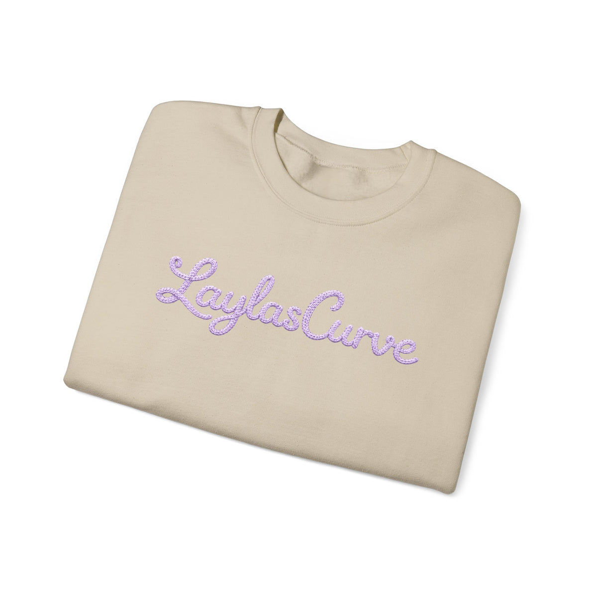 Crochet-Look 'Love' Crewneck Sweatshirt