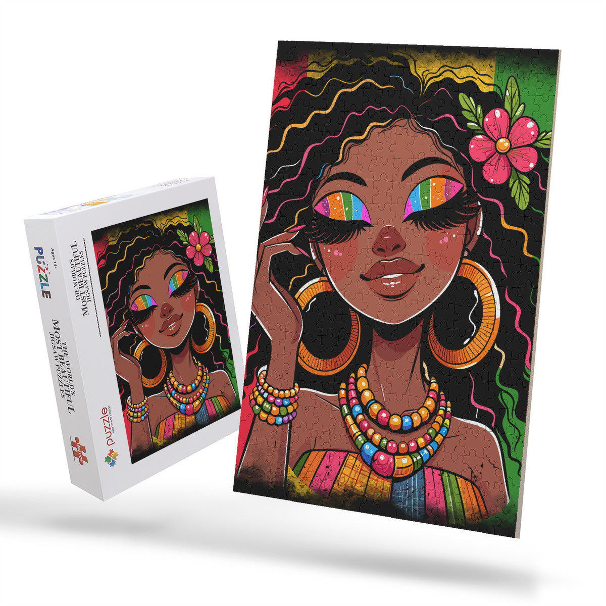 Red Green and Yellow Jigsaw Puzzle (300-Piece)