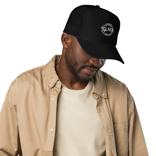 Black Affinity Foam trucker hat