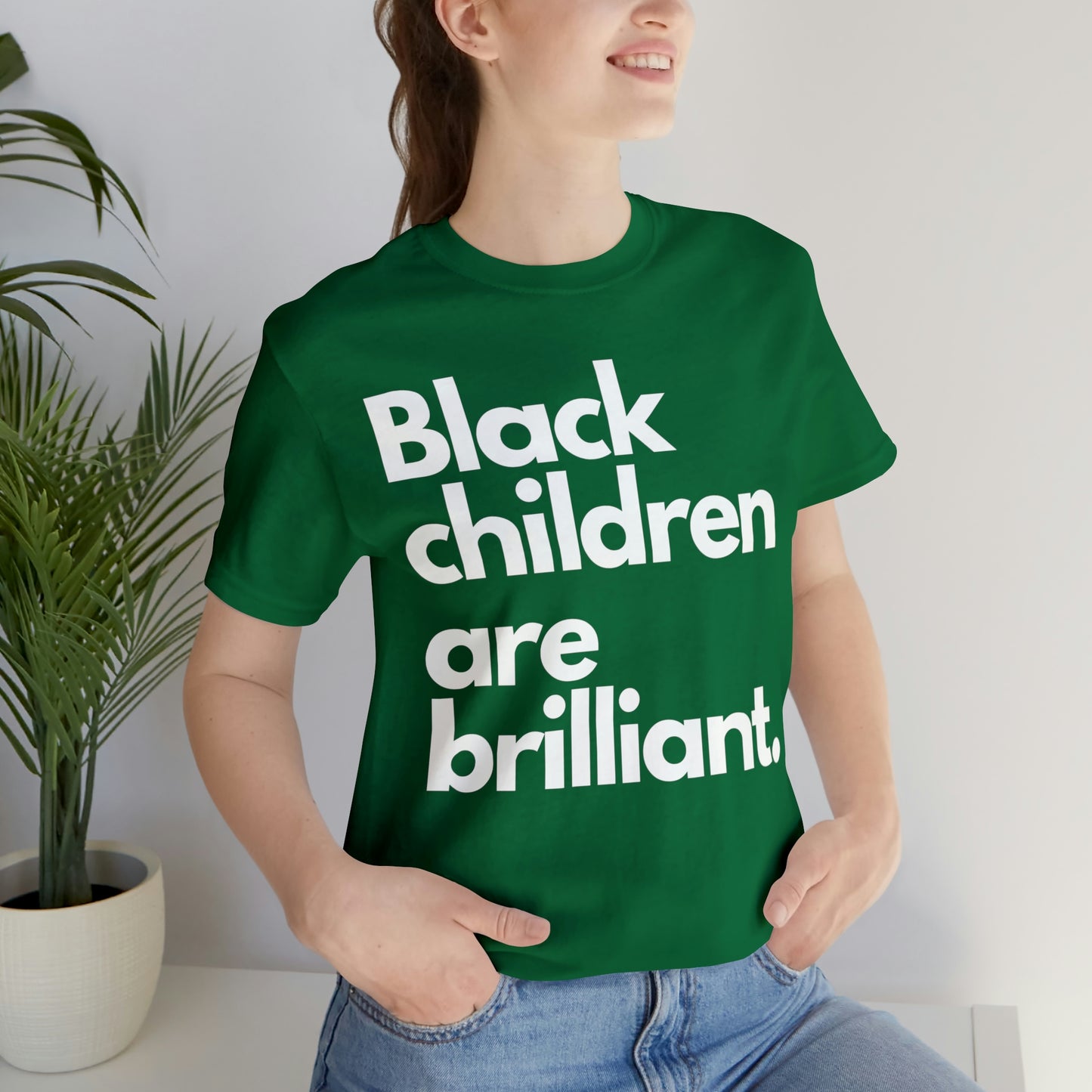 Black Children Are Brilliant Unisex Jersey Short Sleeve Tee
