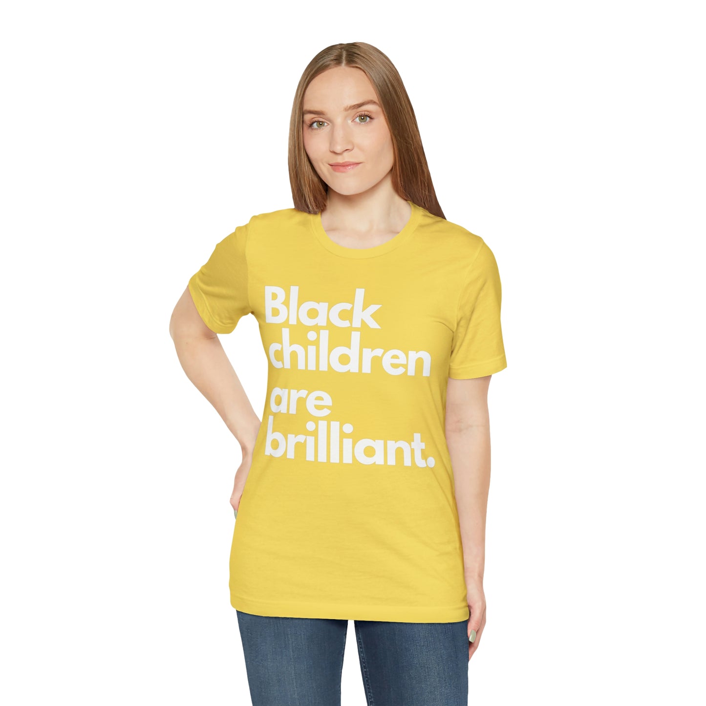 Black Children Are Brilliant Unisex Jersey Short Sleeve Tee