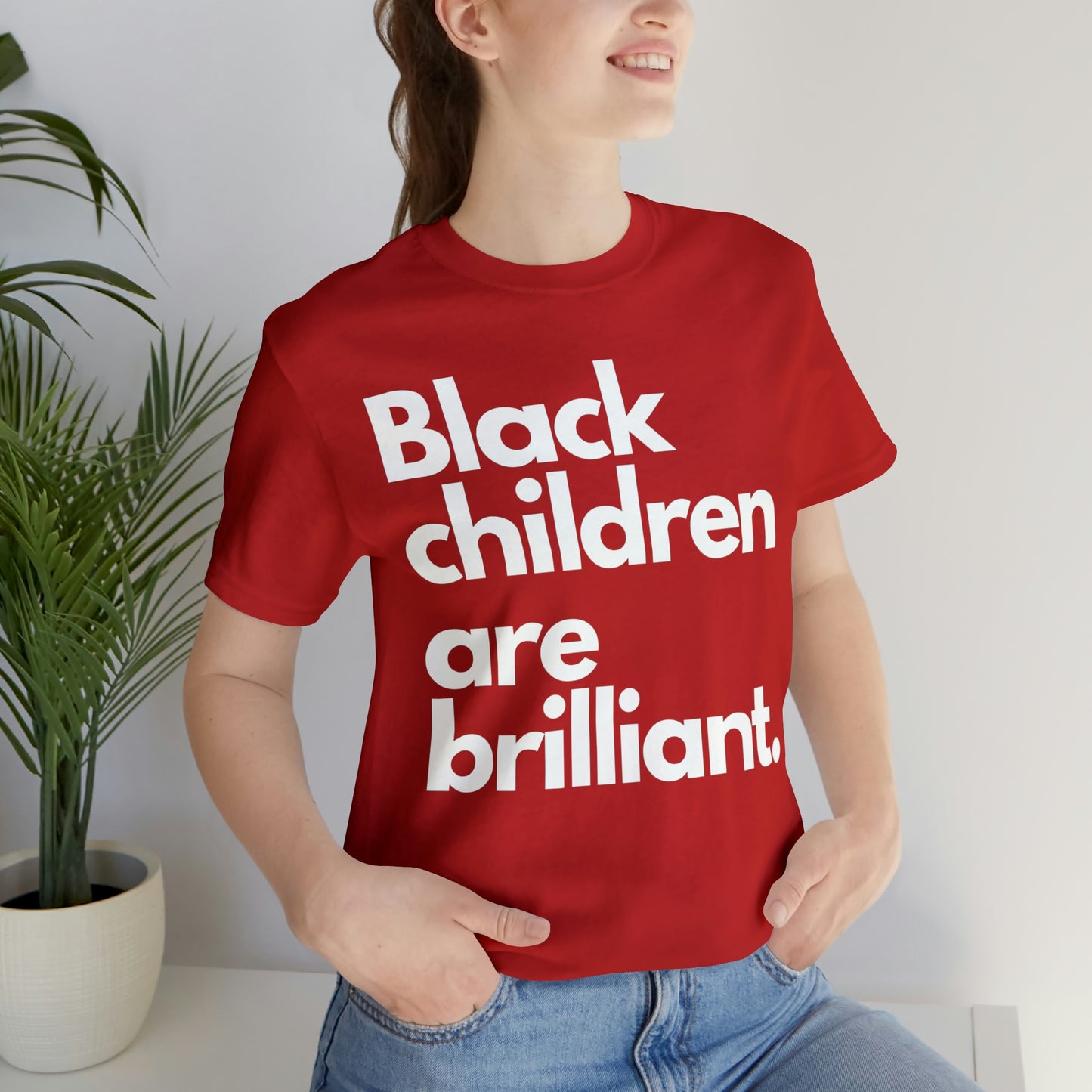 Black Children Are Brilliant Unisex Jersey Short Sleeve Tee