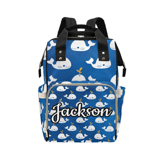 Whale Custom Multi-Function Diaper Bag Backpack