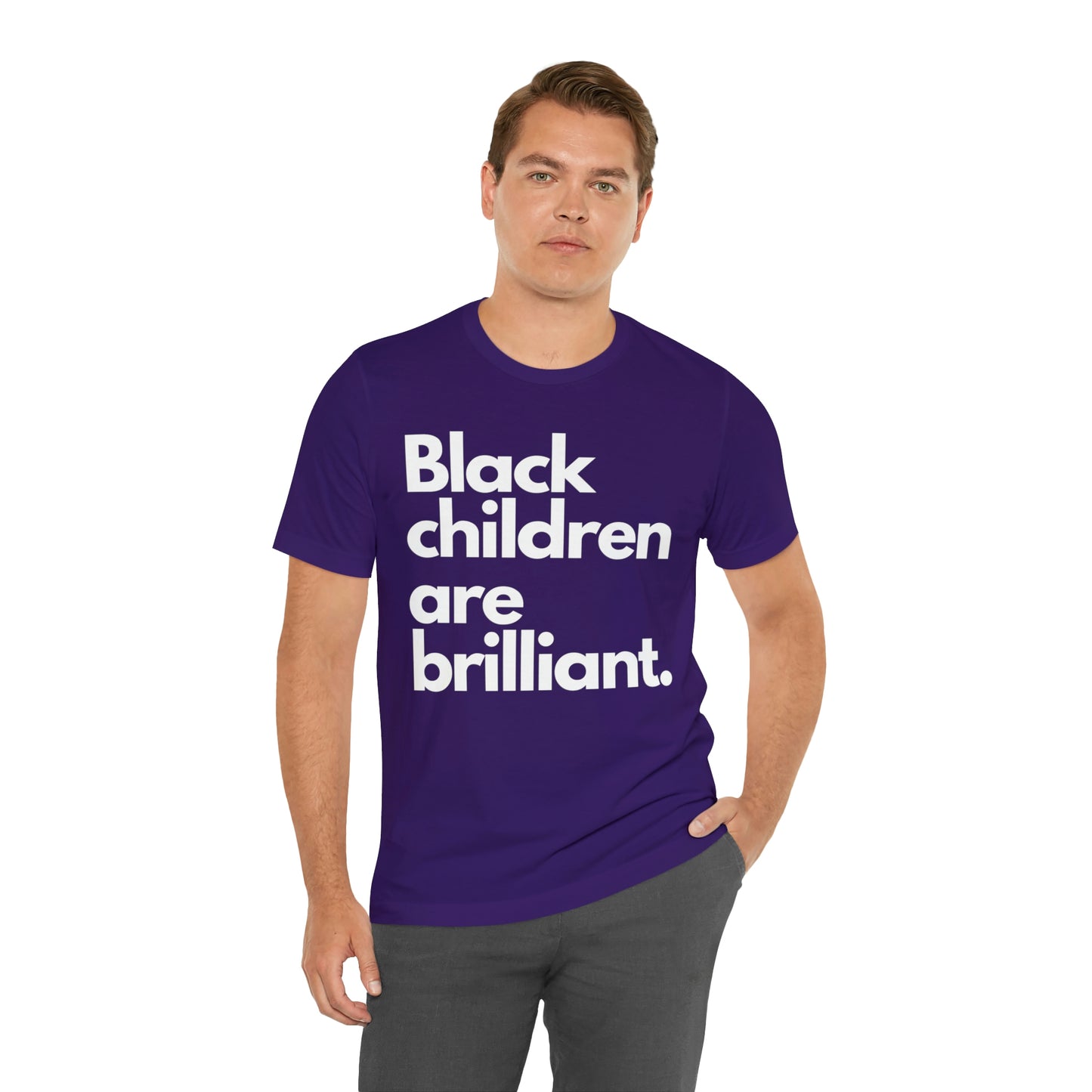 Black Children Are Brilliant Unisex Jersey Short Sleeve Tee
