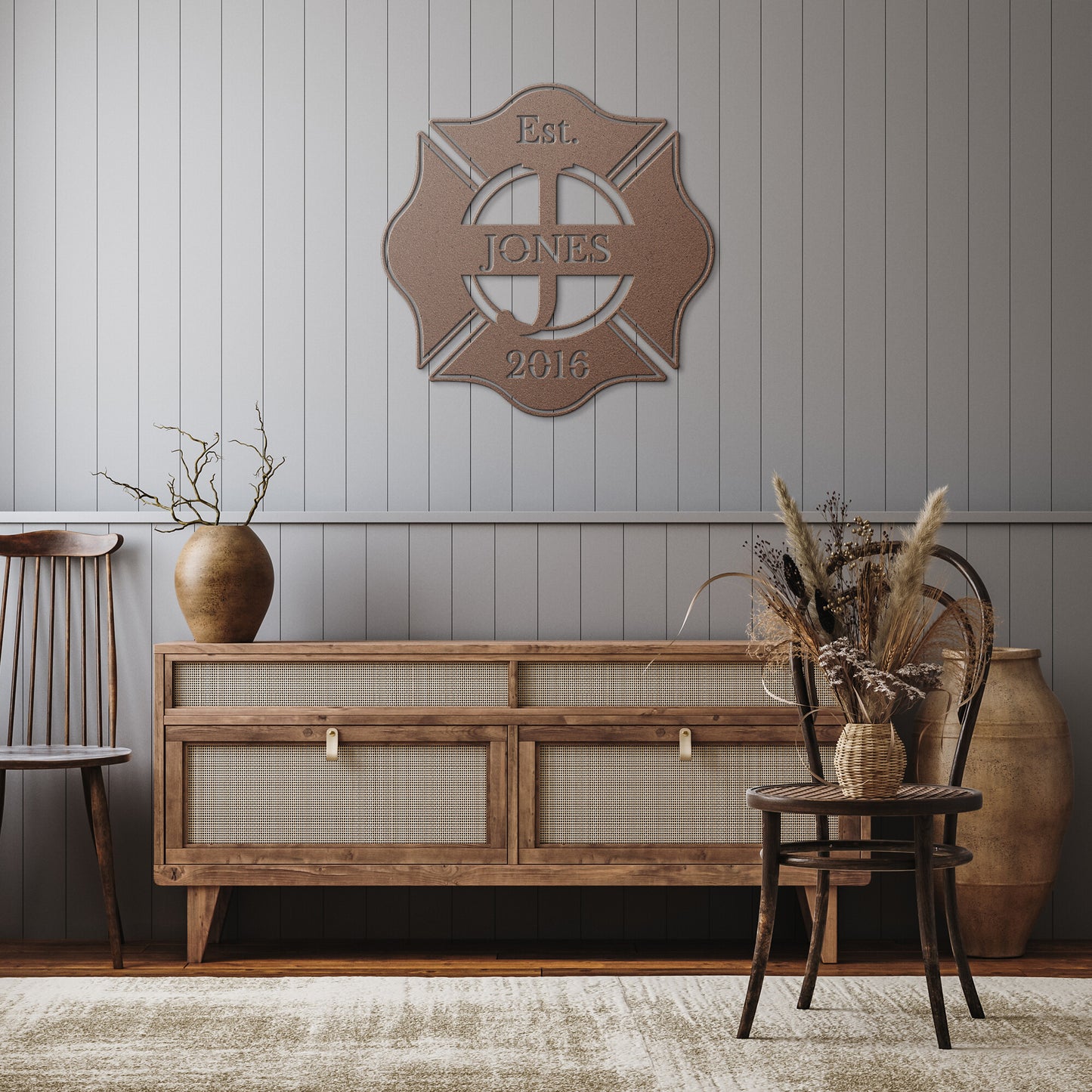 Custom Fire Fighter Metal Sign