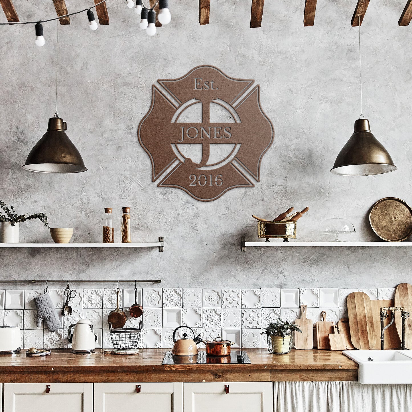 Custom Fire Fighter Metal Sign