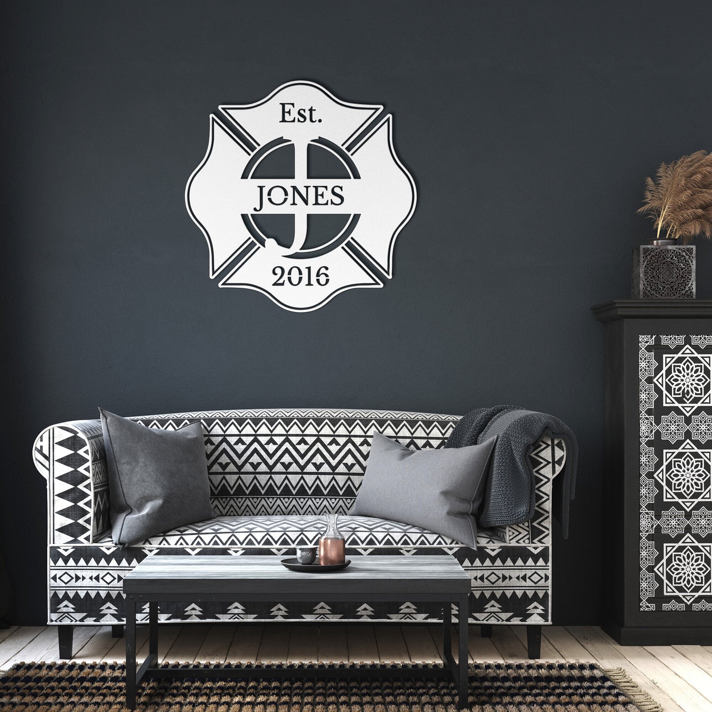 Custom Fire Fighter Metal Sign