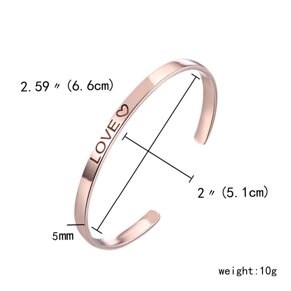 1PC Personalized Engraved Custom Name Stainless Steel Bracelet Jewelry Name Words Letters Custom Bracelet & Bangle For Women men