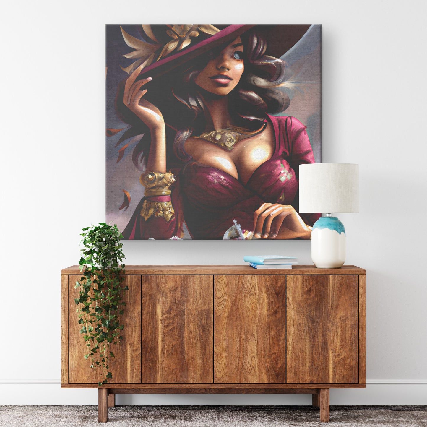 Lady in Red Canvas