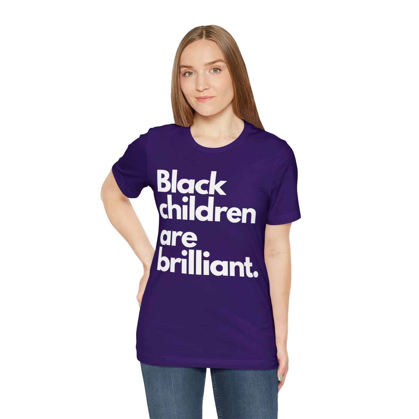Black Children Are Brilliant Unisex Jersey Short Sleeve Tee