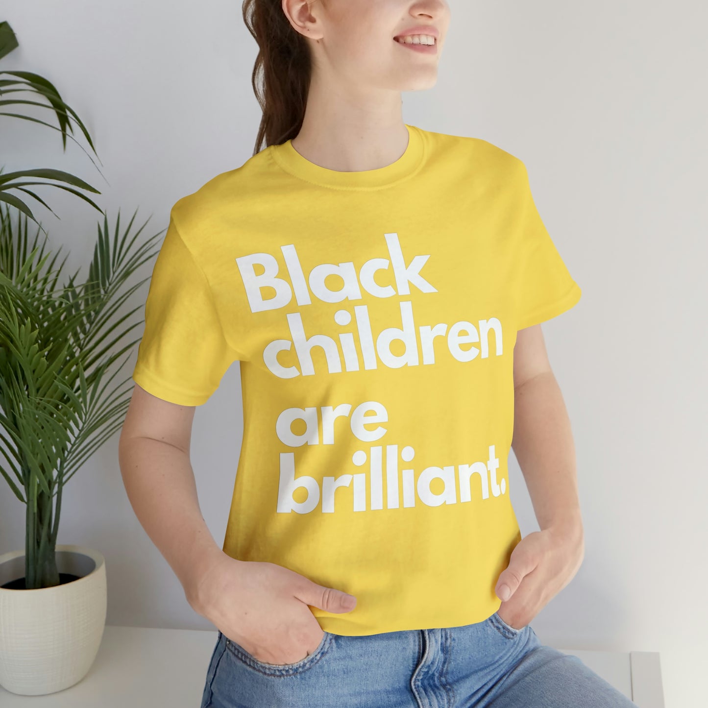 Black Children Are Brilliant Unisex Jersey Short Sleeve Tee