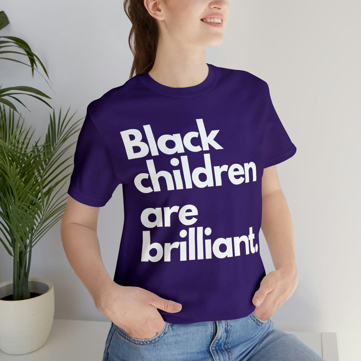 Black Children Are Brilliant Unisex Jersey Short Sleeve Tee