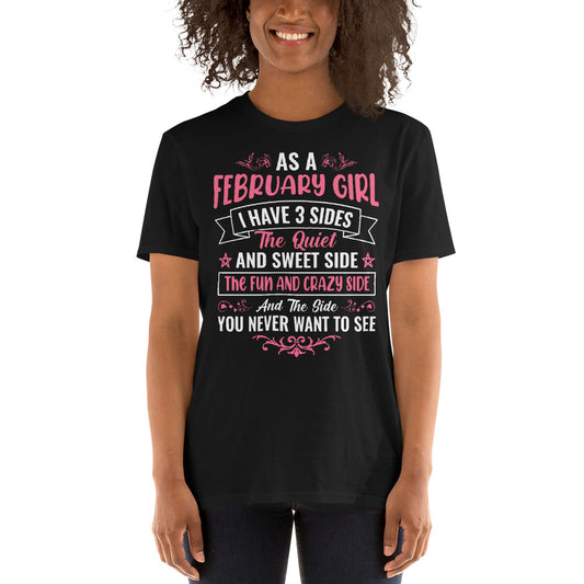 February Girl Short-Sleeve Unisex T-Shirt