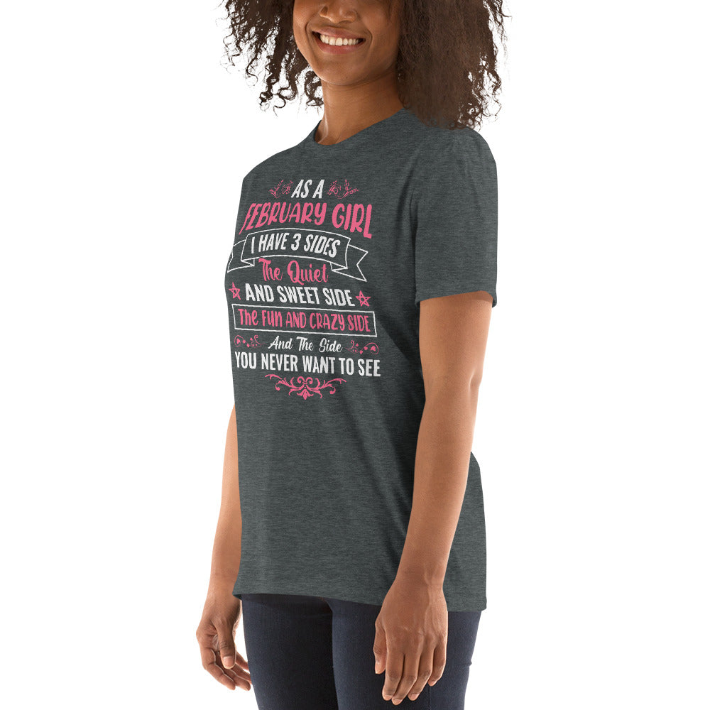 February Girl Short-Sleeve Unisex T-Shirt