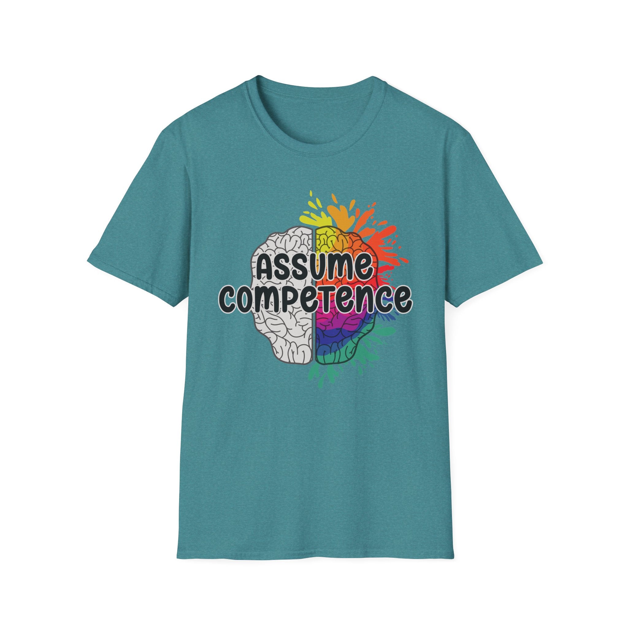 Assume Competence Brain T-Shirt — Neurodiversity Pride Tee