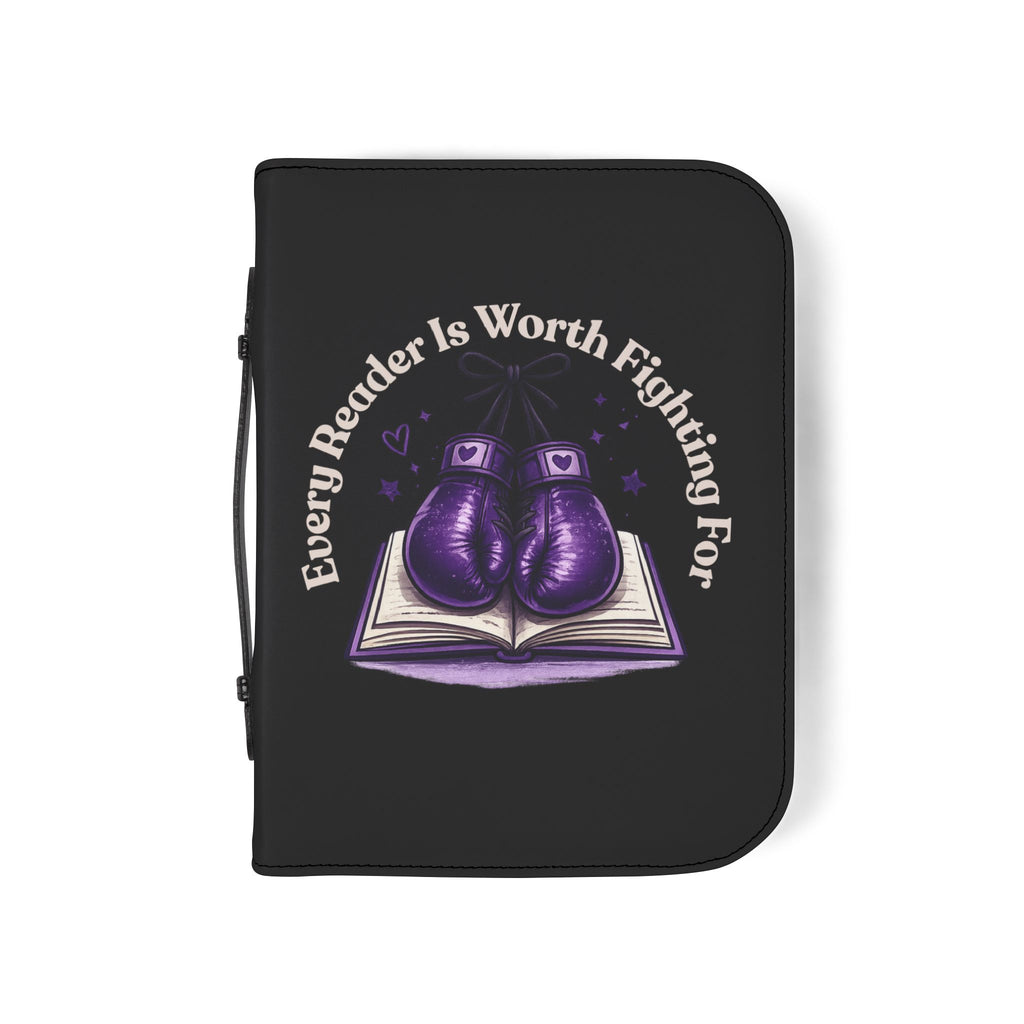 Bible Cover — “Every Reader Is Worth Fighting For” Zippered Bible Organizer (Read More. Fight Harder. Dream Bigger.)