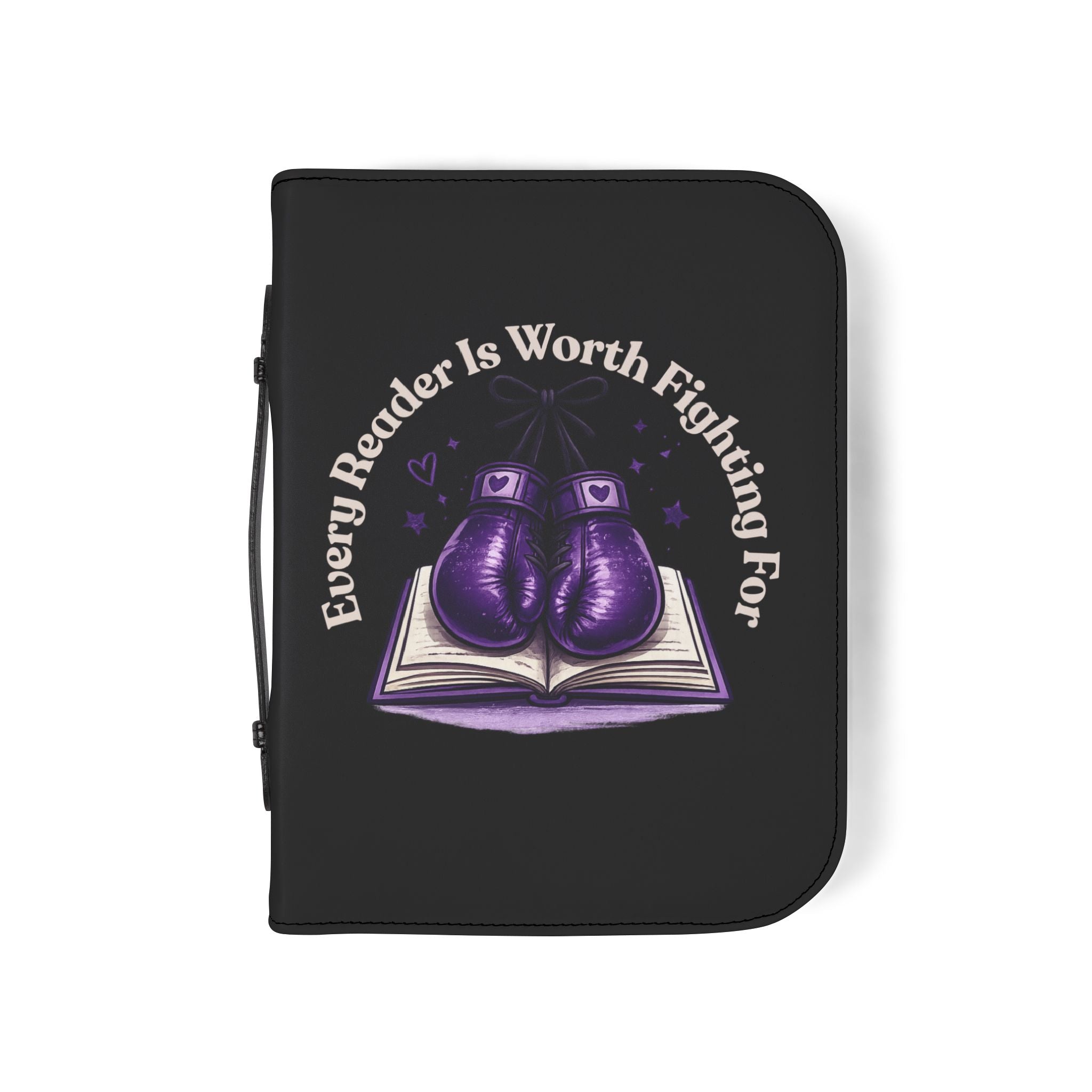 Bible Cover — “Every Reader Is Worth Fighting For” Zippered Bible Organizer (Read More. Fight Harder. Dream Bigger.)
