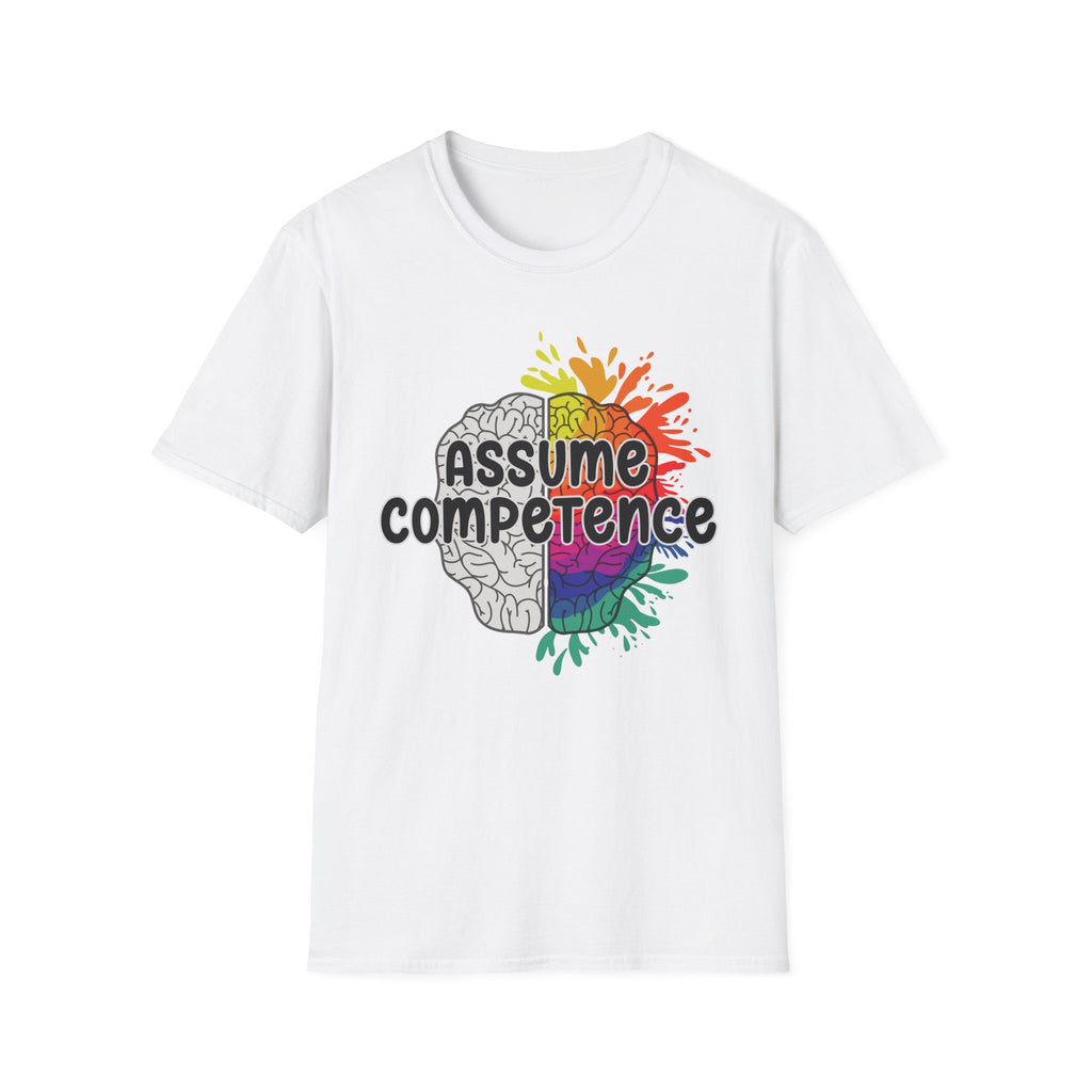 Assume Competence Brain T-Shirt — Neurodiversity Pride Tee