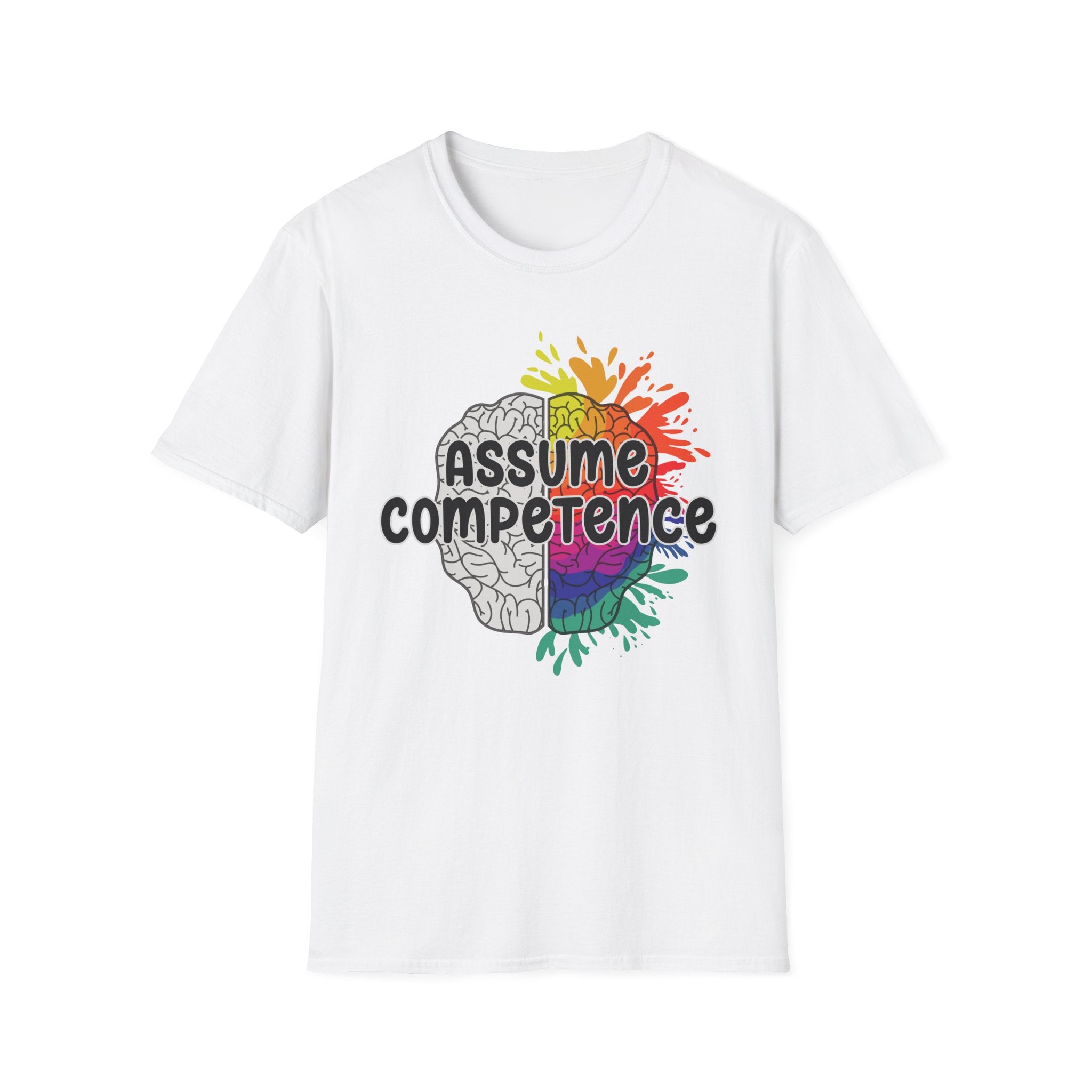 Assume Competence Brain T-Shirt — Neurodiversity Pride Tee