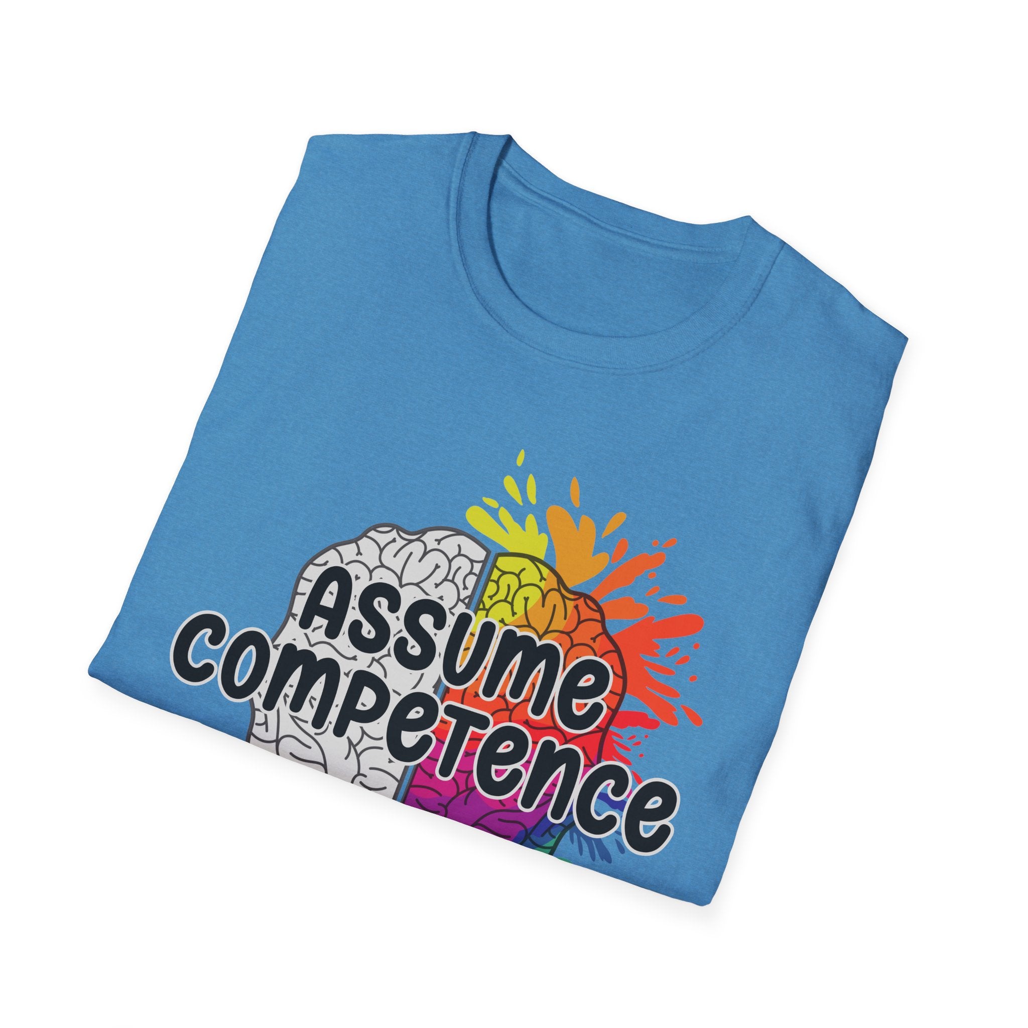 Assume Competence Brain T-Shirt — Neurodiversity Pride Tee
