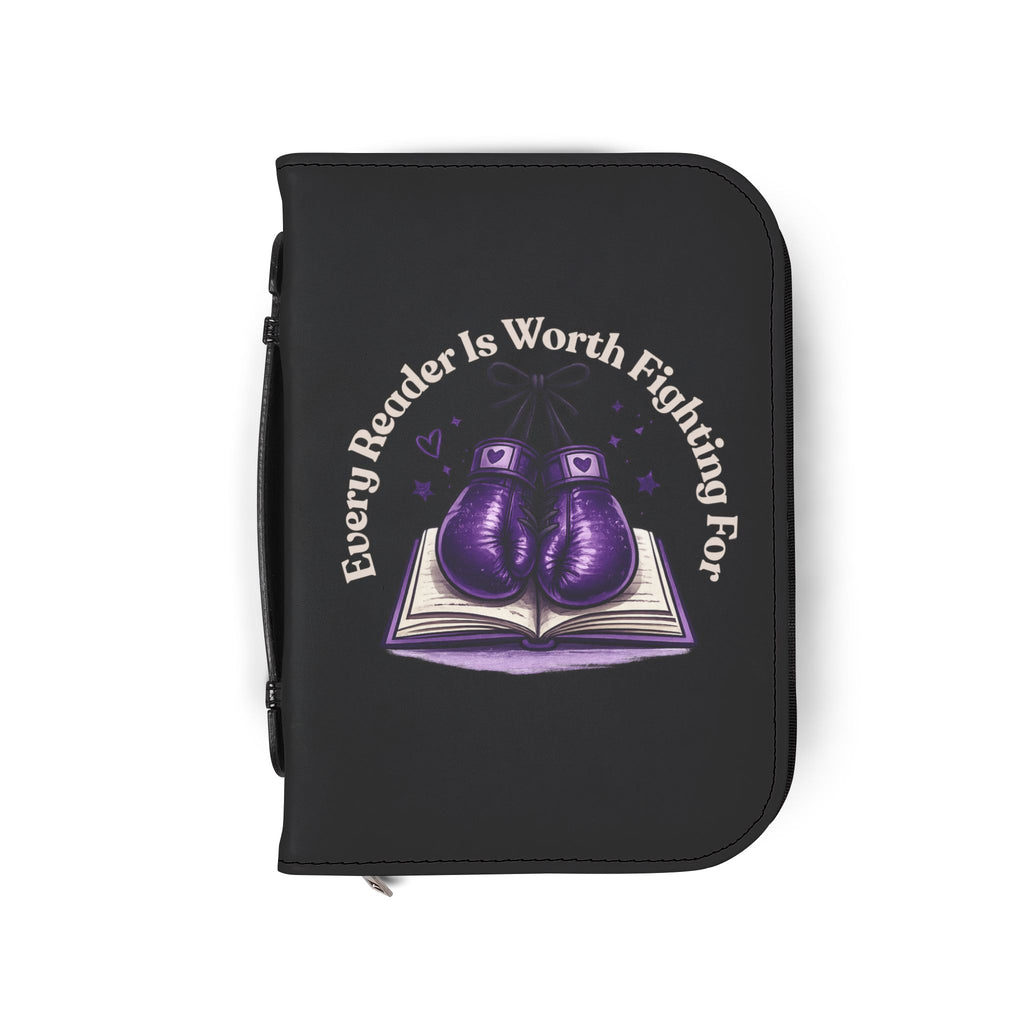 Bible Cover — “Every Reader Is Worth Fighting For” Zippered Bible Organizer (Read More. Fight Harder. Dream Bigger.)