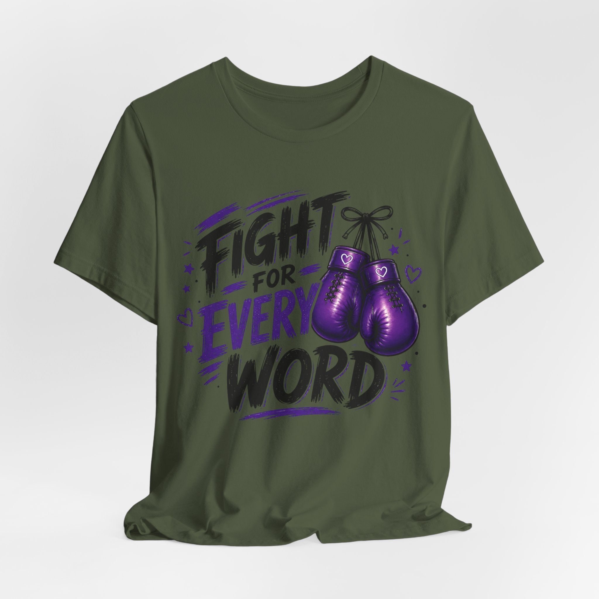 Fight For Every Word T-Shirt — Inspirational Boxing Graphic Tee