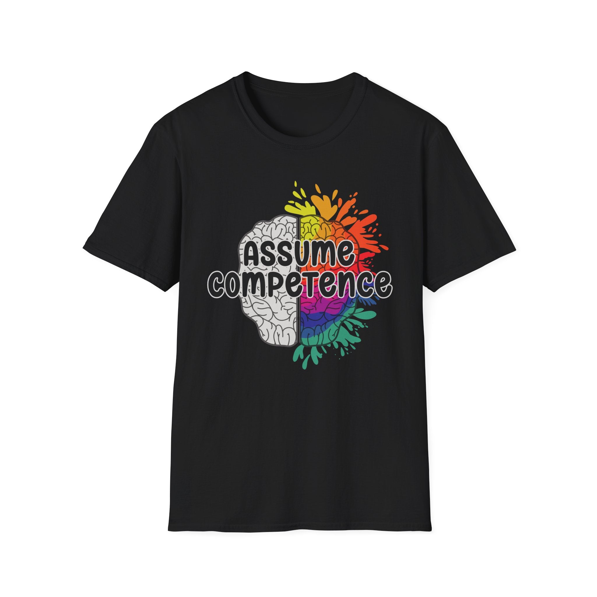 Assume Competence Brain T-Shirt — Neurodiversity Pride Tee