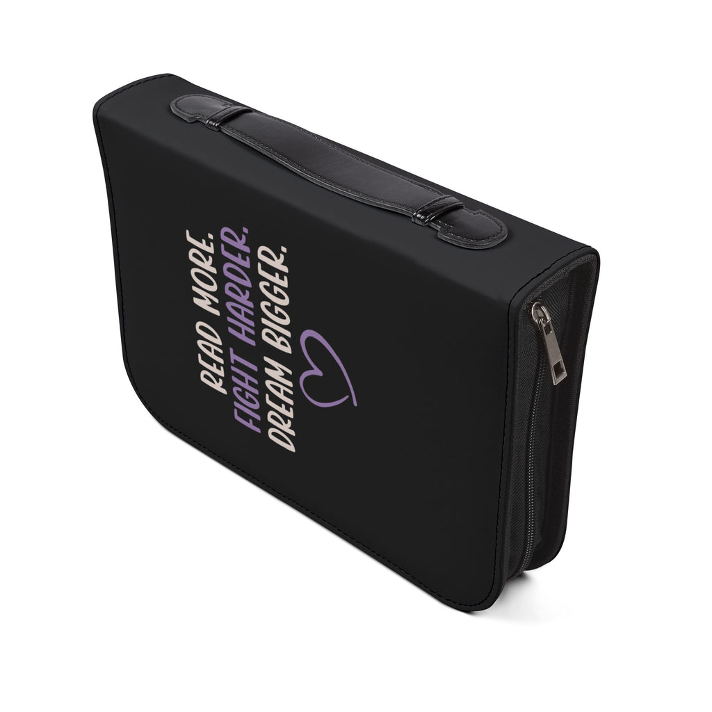 Bible Cover — “Every Reader Is Worth Fighting For” Zippered Bible Organizer (Read More. Fight Harder. Dream Bigger.)