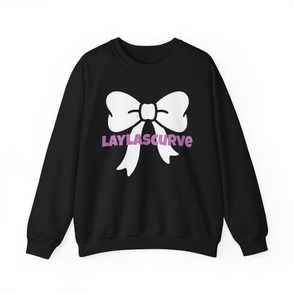 LAYLASCURVE Inspirational Love Bow Sweatshirt