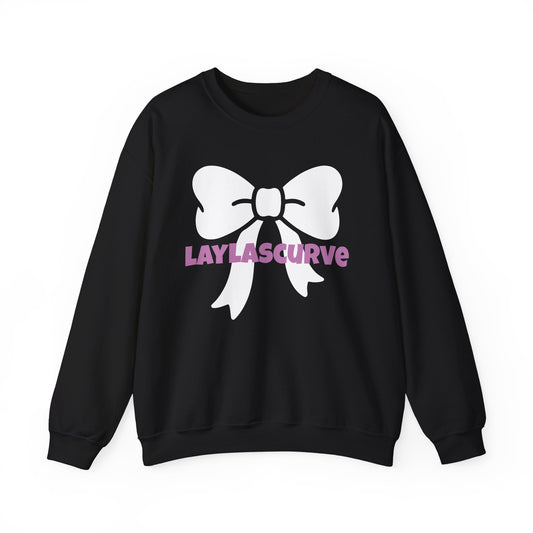 LAYLASCURVE Inspirational Love Bow Sweatshirt