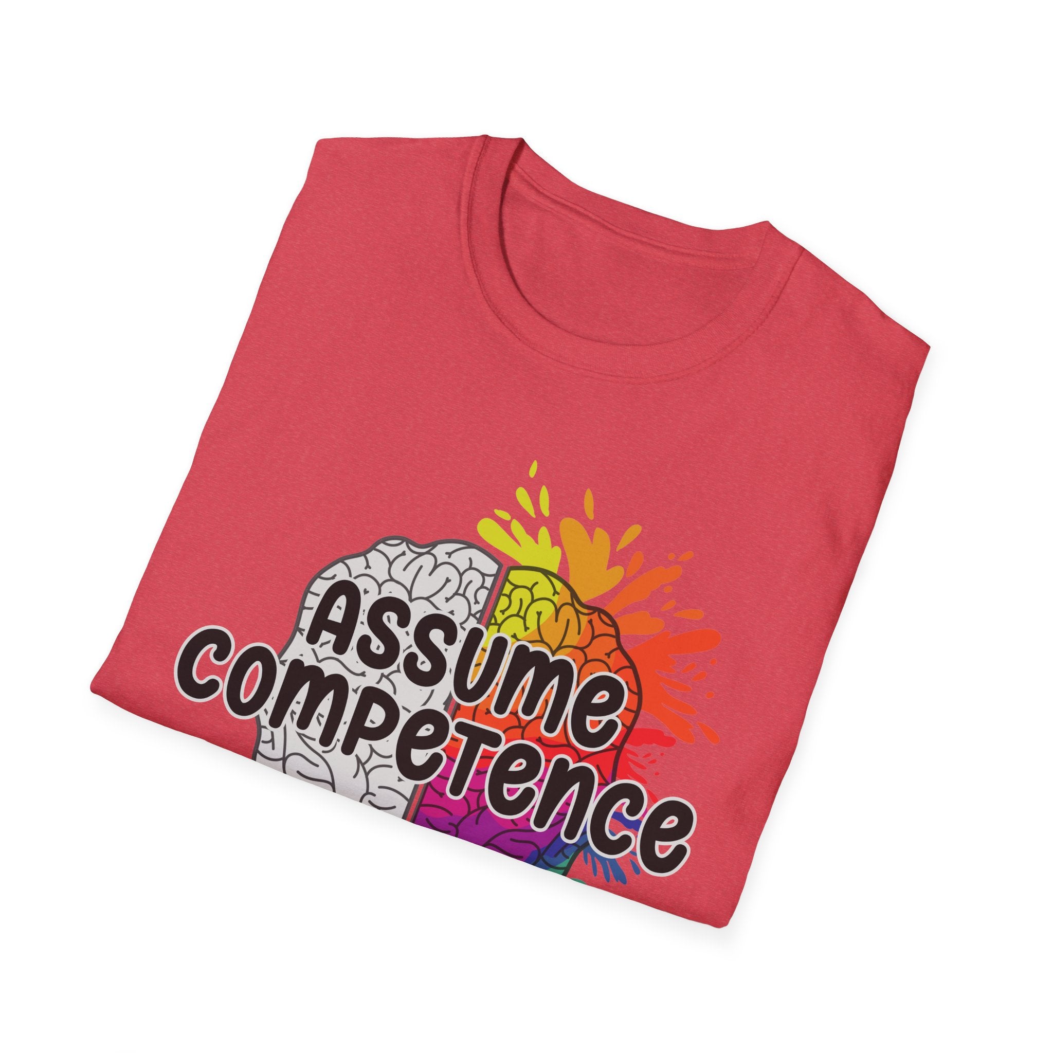 Assume Competence Brain T-Shirt — Neurodiversity Pride Tee