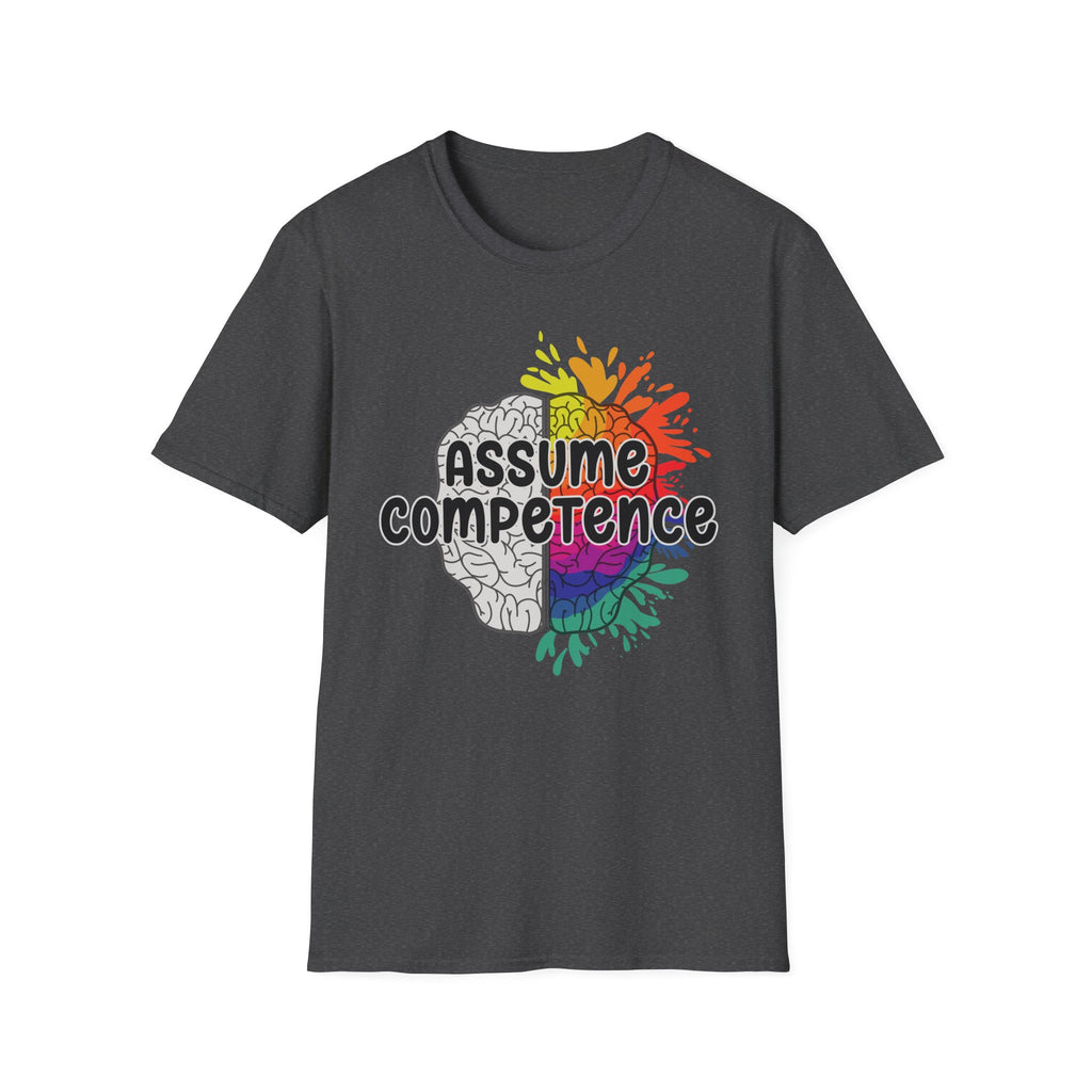Assume Competence Brain T-Shirt — Neurodiversity Pride Tee