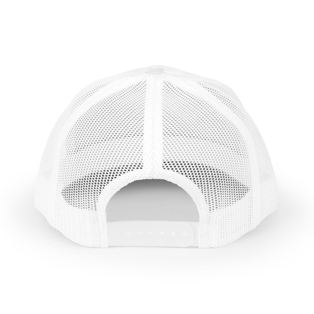 Assume Competence Retro Trucker Hat — Rainbow Empowerment Mesh Cap