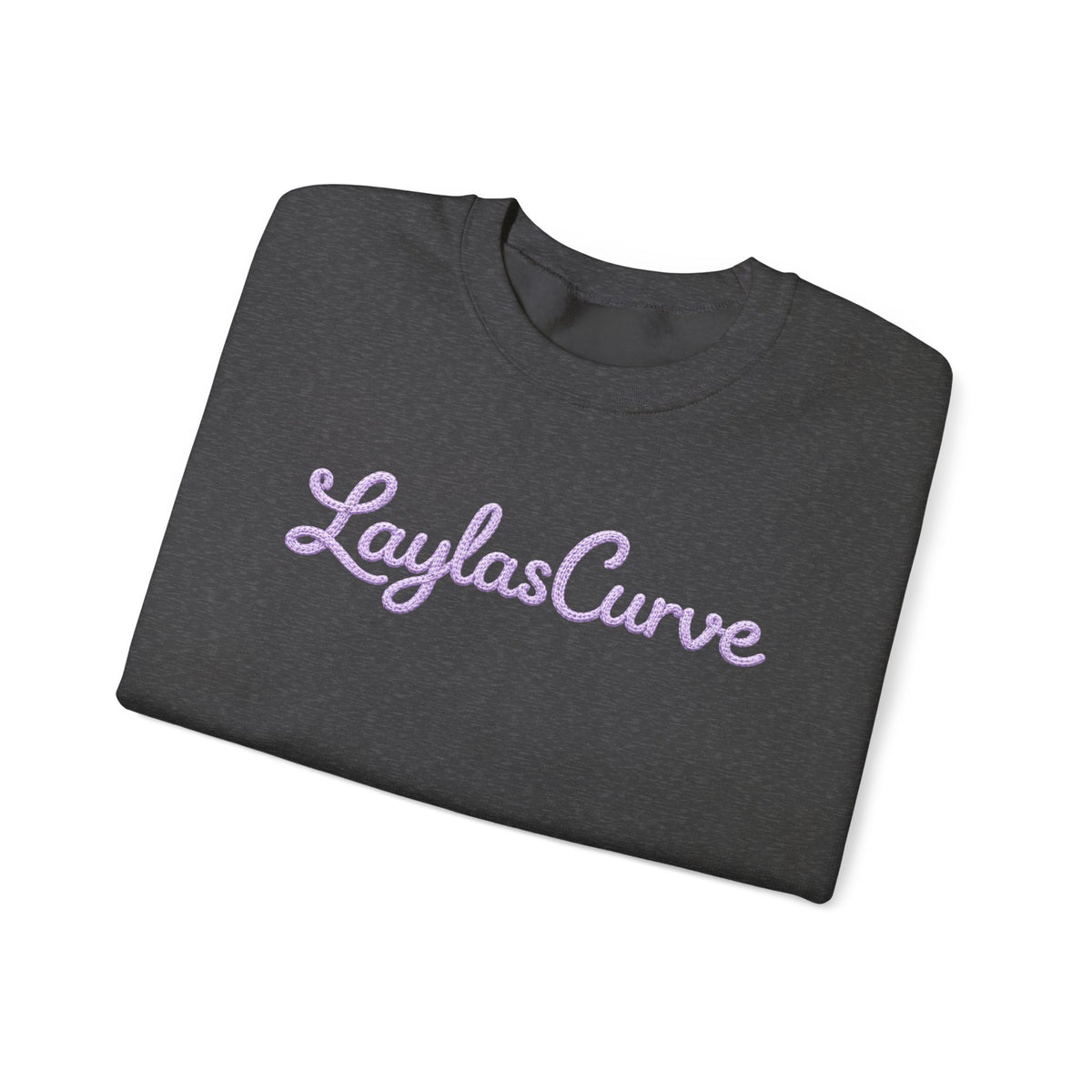 Crochet-Look 'Love' Crewneck Sweatshirt