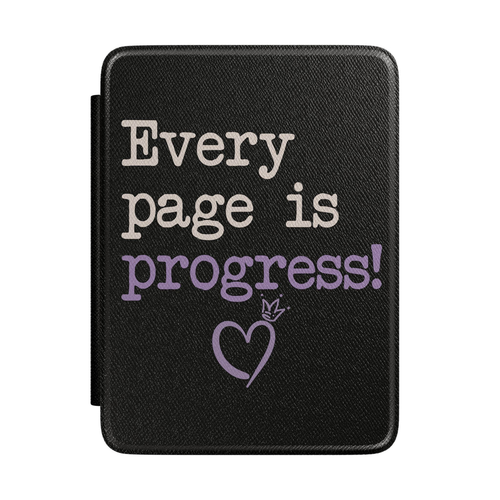 Kindle Case — "Every Page Is Progress!" Inspirational E-Reader Cover