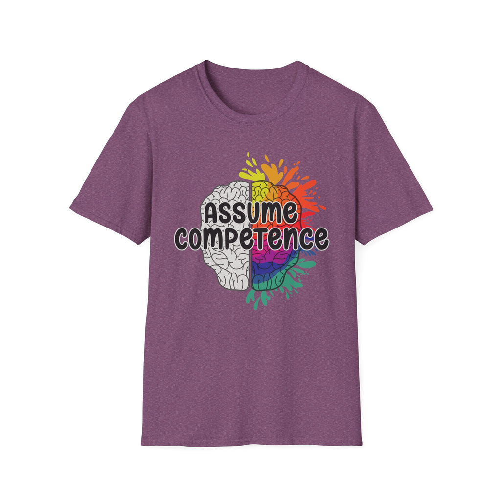 Assume Competence Brain T-Shirt — Neurodiversity Pride Tee