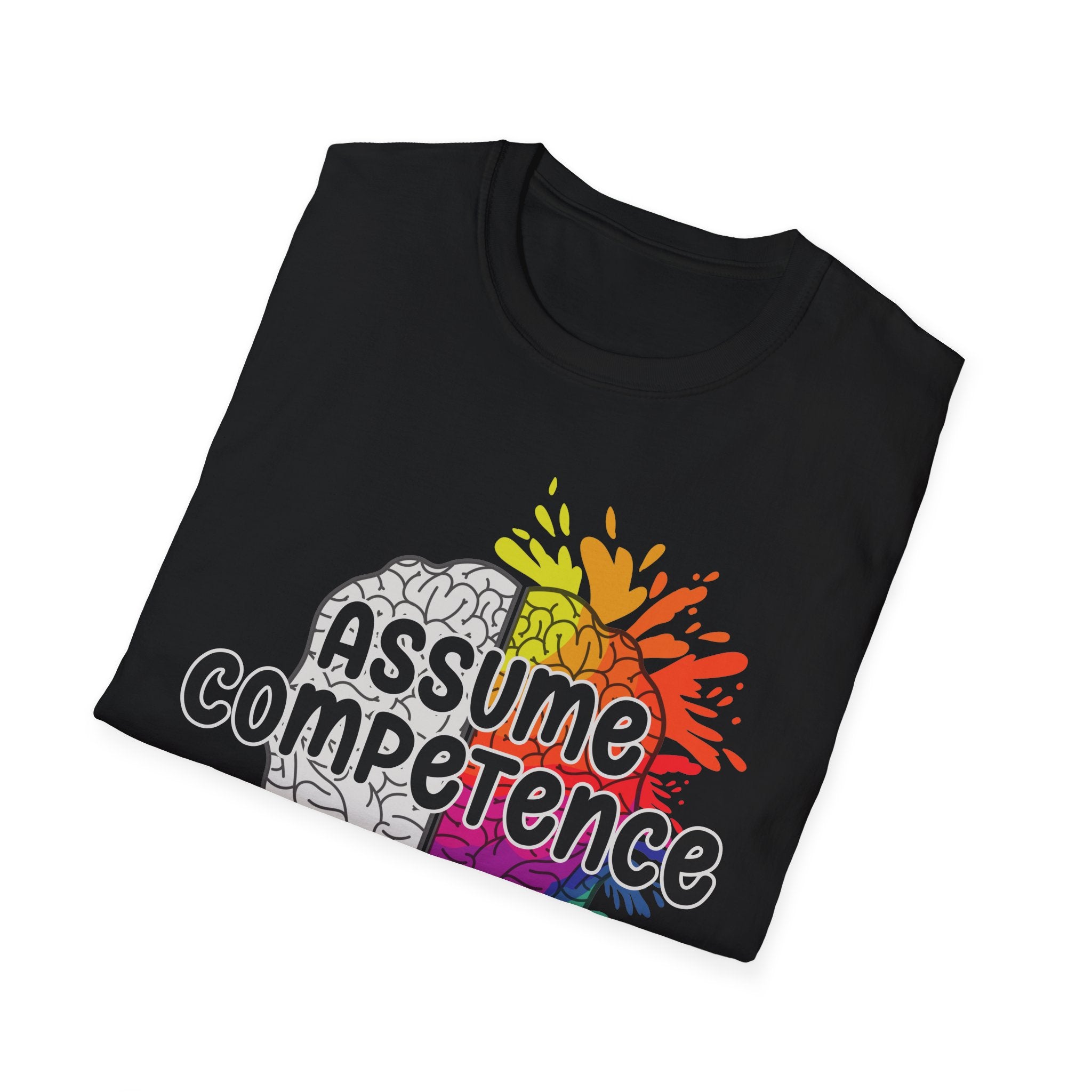 Assume Competence Brain T-Shirt — Neurodiversity Pride Tee