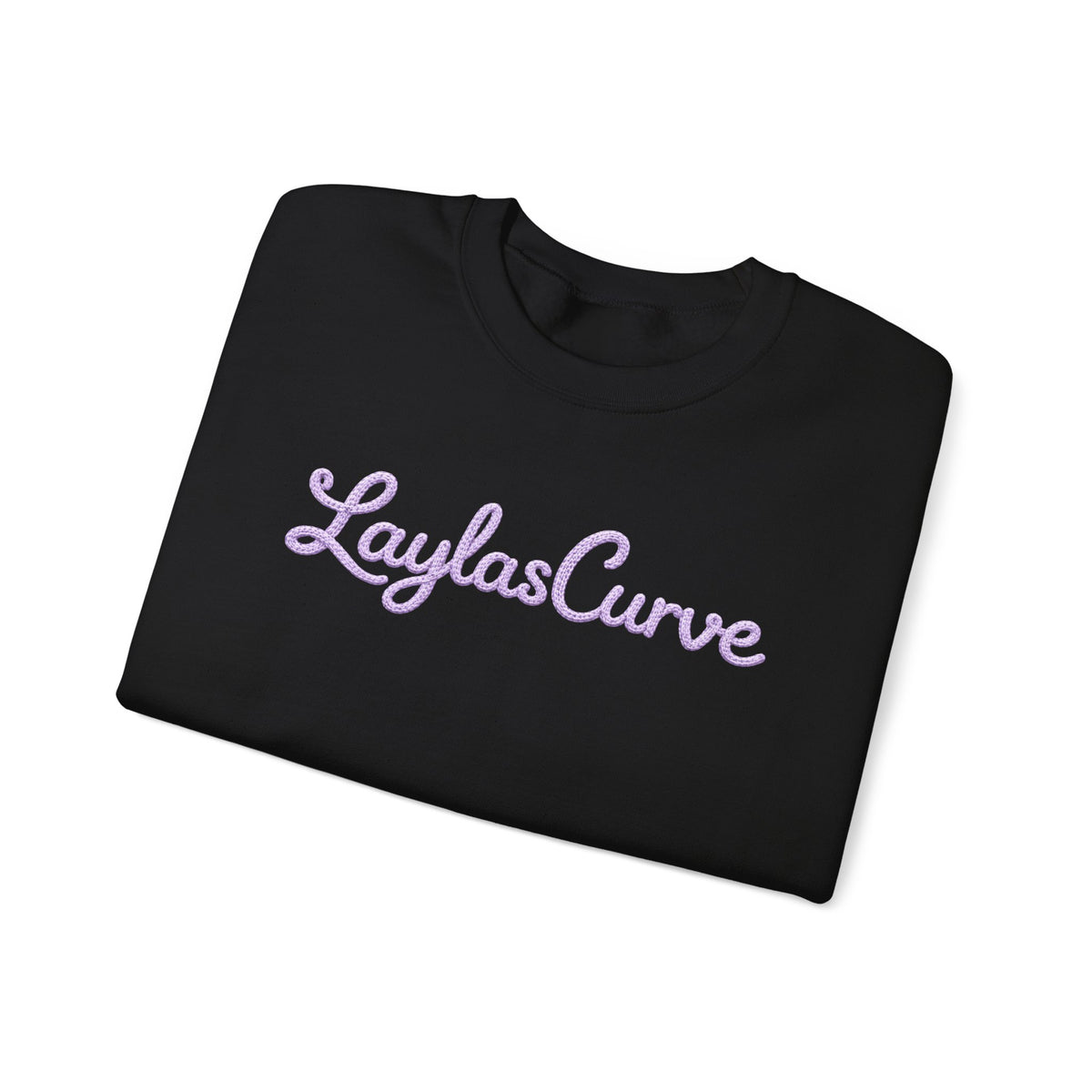 Crochet-Look 'Love' Crewneck Sweatshirt