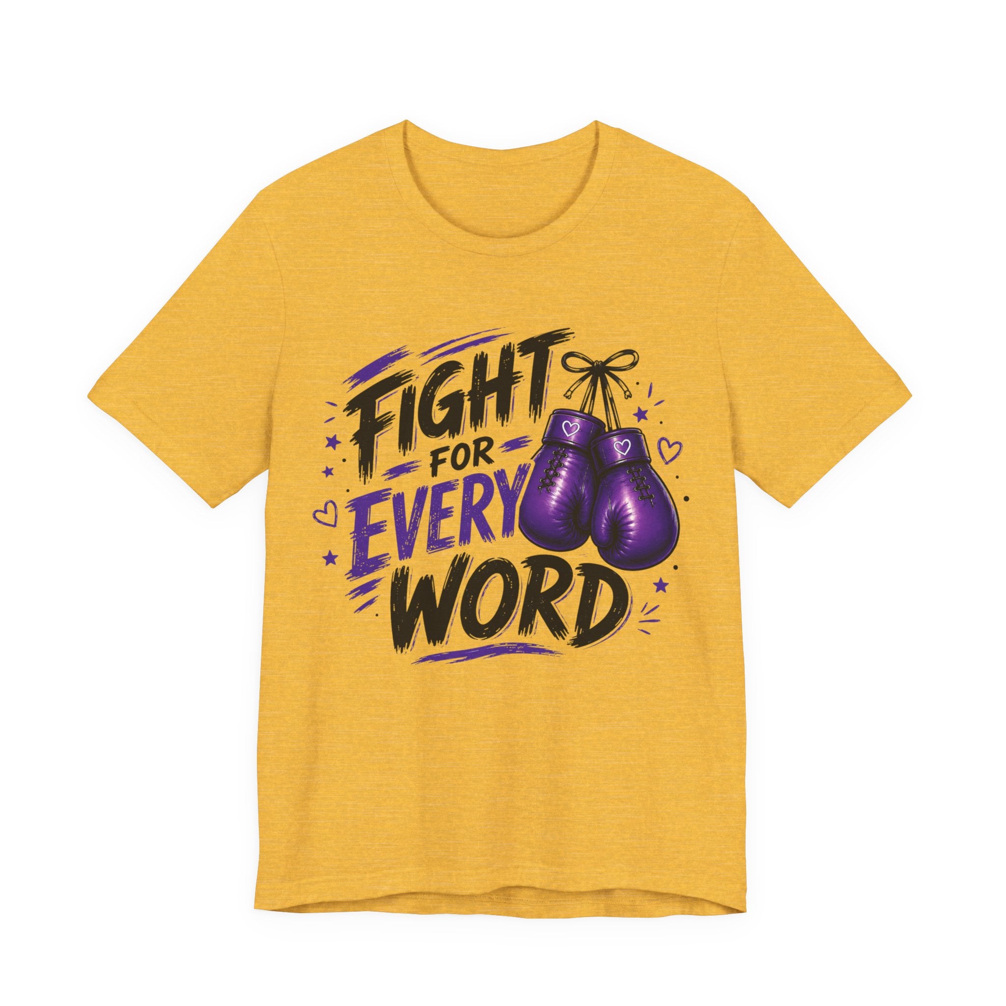 Fight For Every Word T-Shirt — Inspirational Boxing Graphic Tee