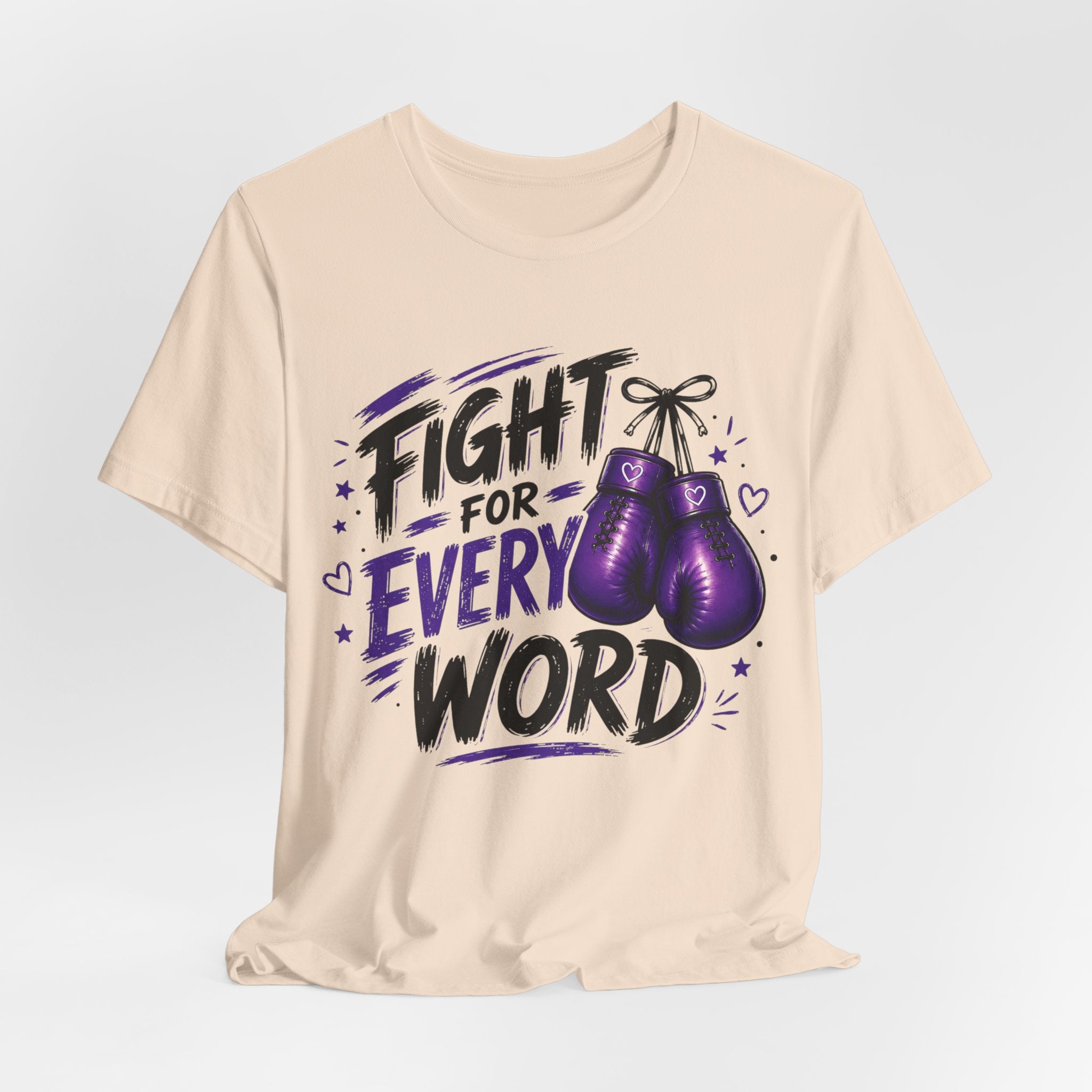 Fight For Every Word T-Shirt — Inspirational Boxing Graphic Tee
