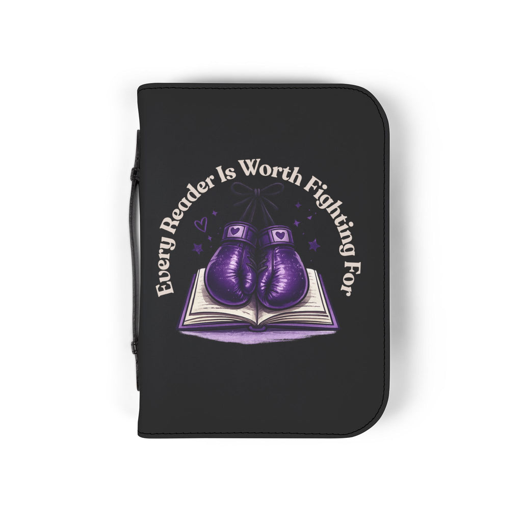 Bible Cover — “Every Reader Is Worth Fighting For” Zippered Bible Organizer (Read More. Fight Harder. Dream Bigger.)