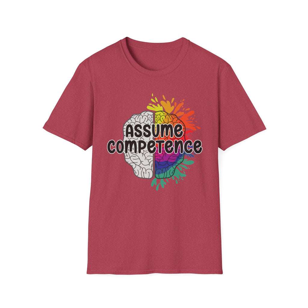 Assume Competence Brain T-Shirt — Neurodiversity Pride Tee