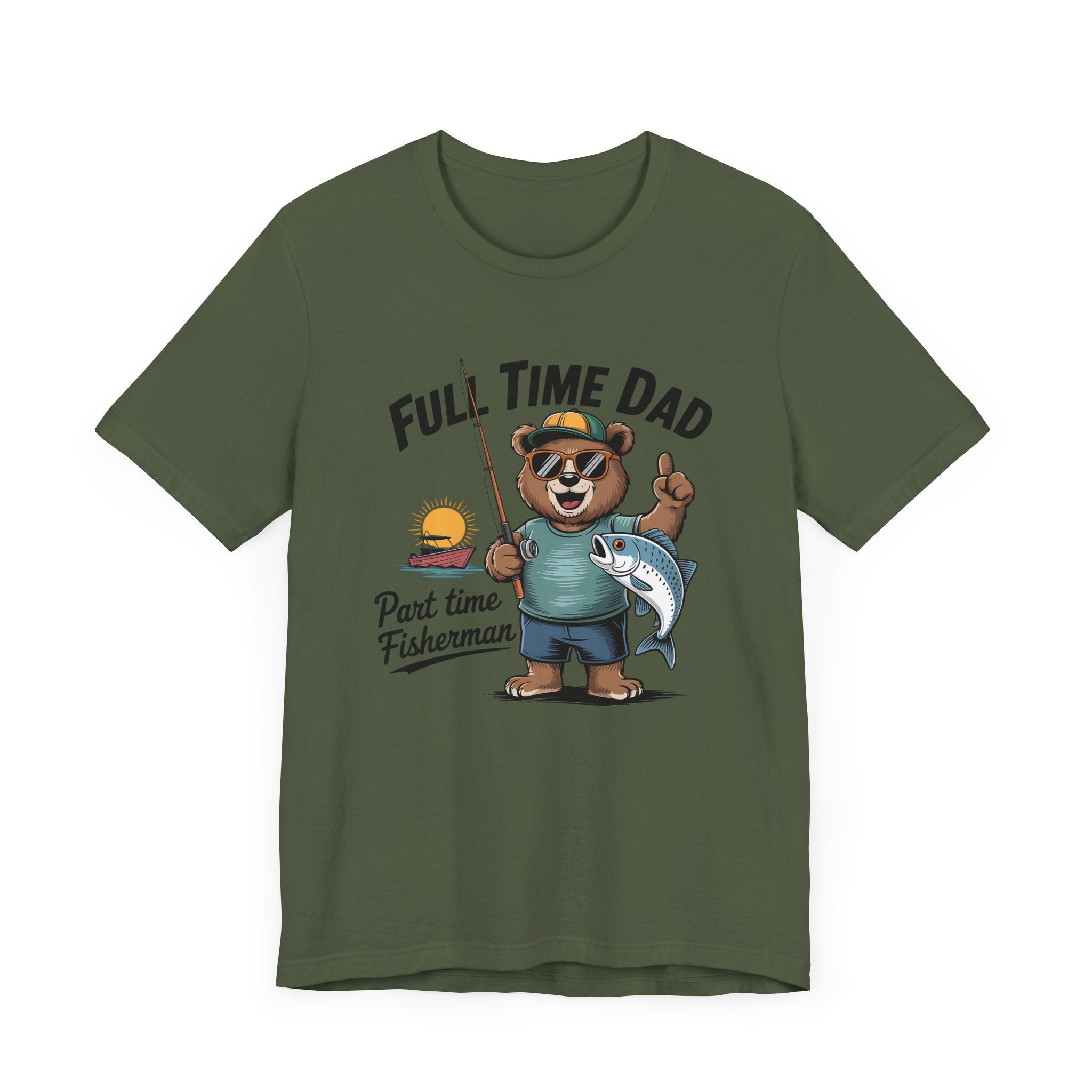 Full Time Dad Part Time Fisherman Tee