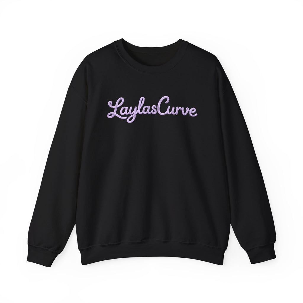 Crochet-Look 'Love' Crewneck Sweatshirt