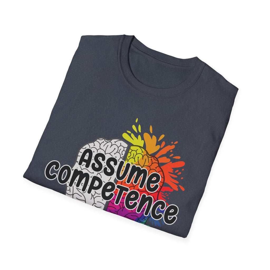 Assume Competence Brain T-Shirt — Neurodiversity Pride Tee