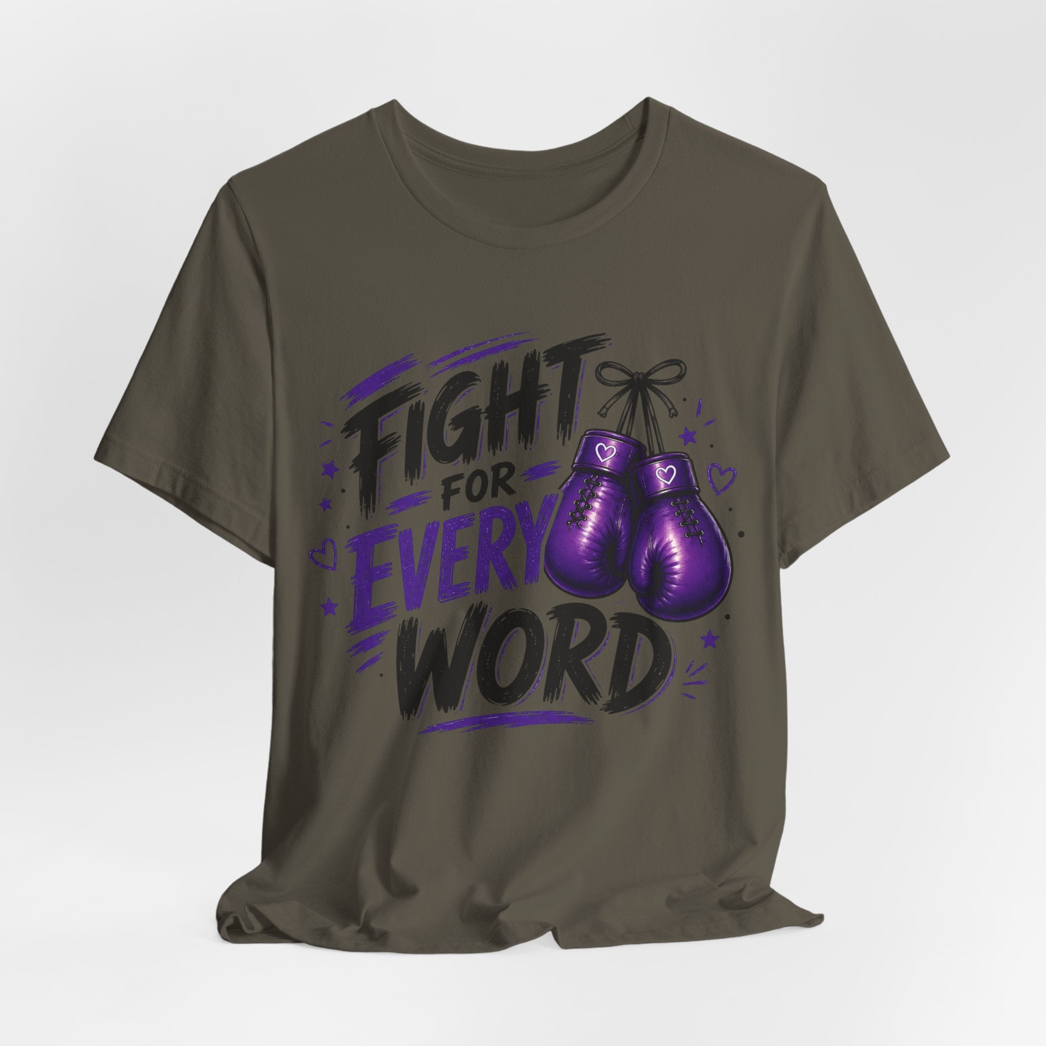 Fight For Every Word T-Shirt — Inspirational Boxing Graphic Tee