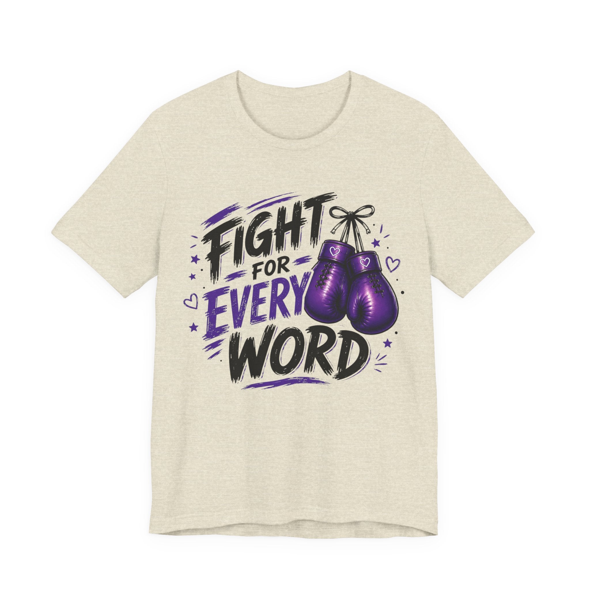 Fight For Every Word T-Shirt — Inspirational Boxing Graphic Tee