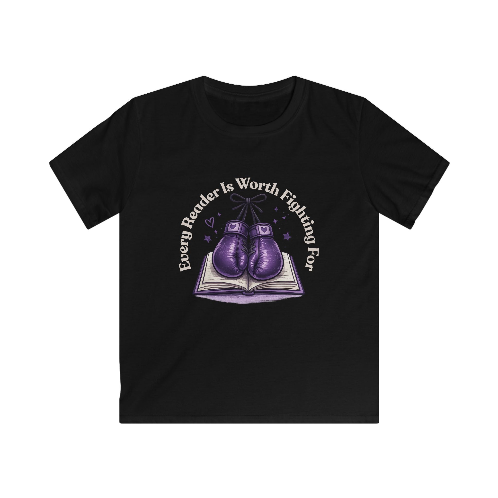 Every Reader is Worth Fighting For Kids Softstyle Tee