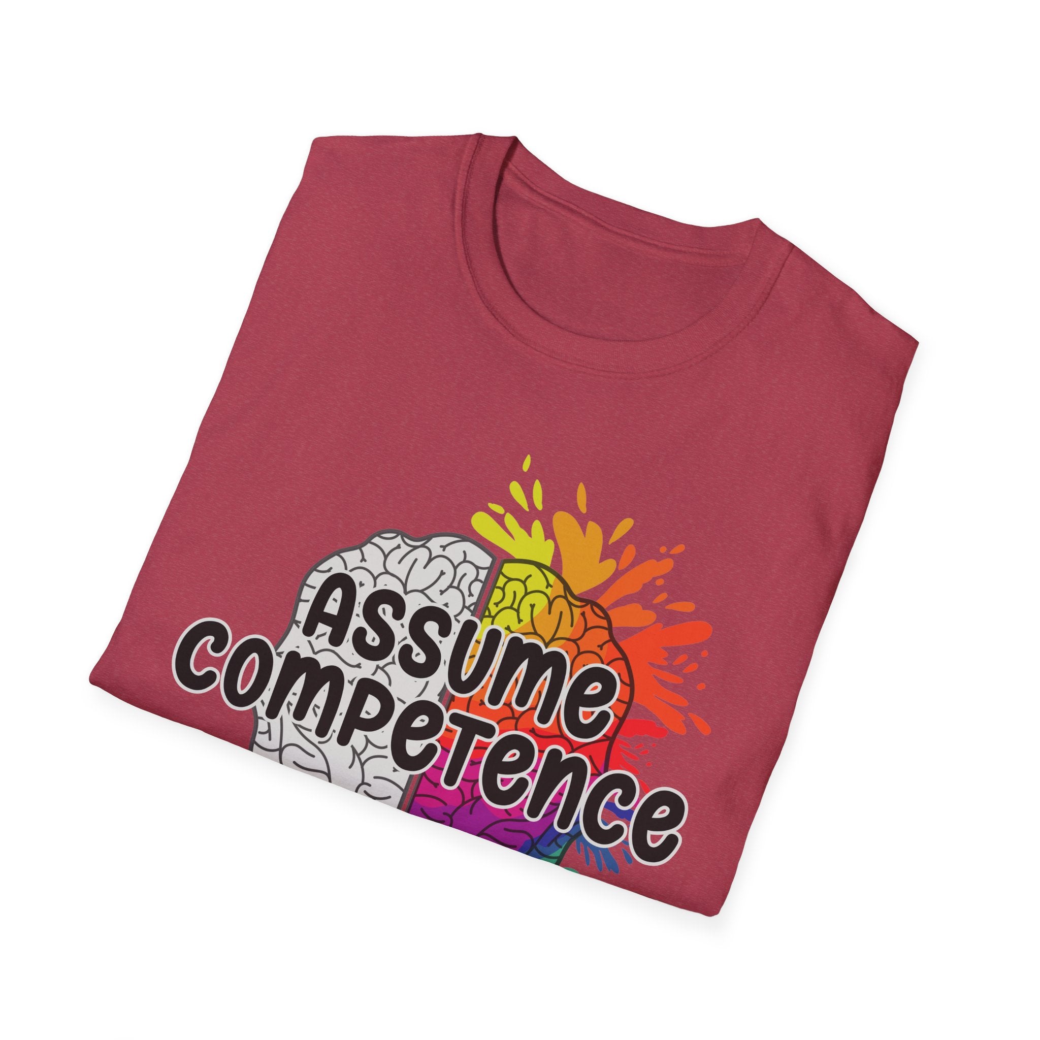 Assume Competence Brain T-Shirt — Neurodiversity Pride Tee